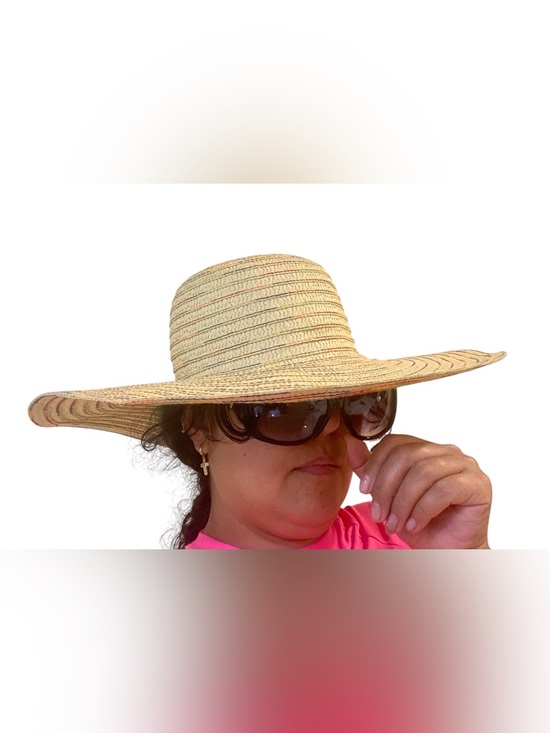 Laundry by Design Accessories - Laundry by Design Wide Brim Straw Sun Hat - Natural Beige